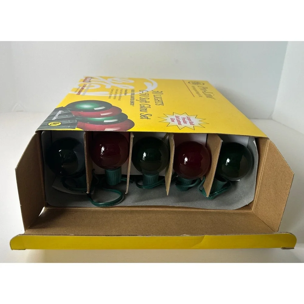 Pro-Line 30 G-50 Soft Glow Set. Red/Green Christmas Lights. 14.5 Lighted‎ Length